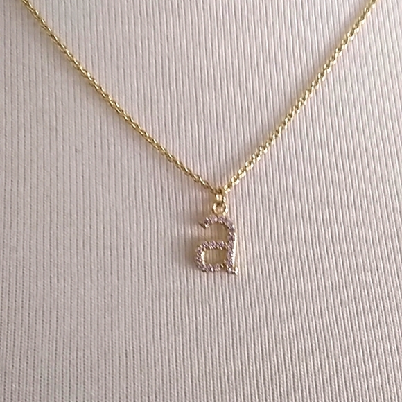 Initial "a" Necklace - Picture 2 of 4